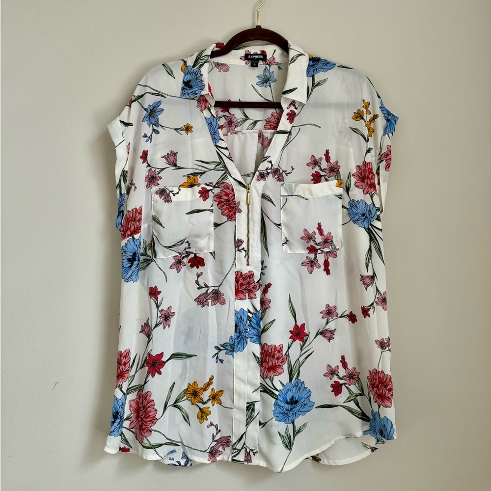 Floral Short Sleeve Blouse